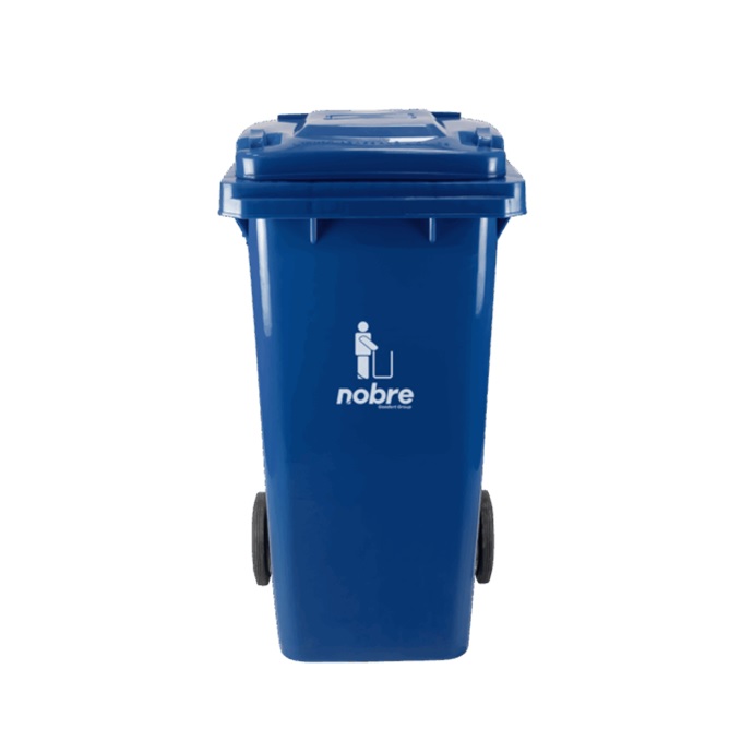 Lixeira 120L Azul C/Rodas (mod. europeu) Plastica Nobre (Coletora) - Image 2