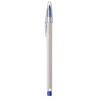 Caneta Esferográfica Ponta Fina 0,8mm Fina Cristal Azul Bic