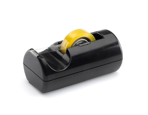 Suporte Para Fita Durex 12,5x6cm Pequeno Preto Maxcril Ref. 10010009