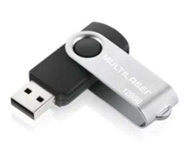 Pen Drive 128gb Twist Preto Multilaser Ref. Pd591