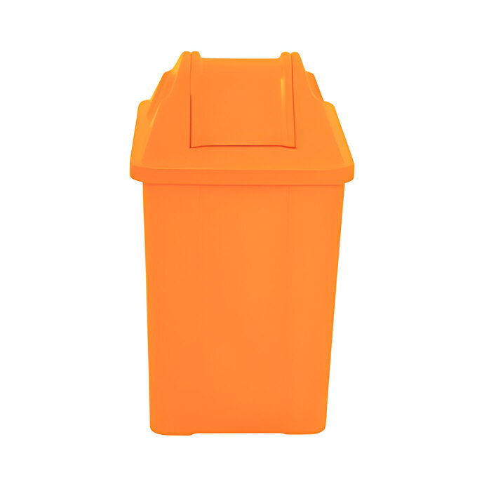 Lixeira 60L Tampa Basculante Laranja JSN Ref. Q60L