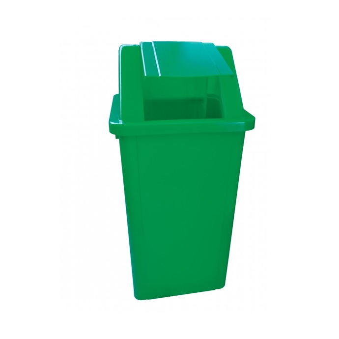 Lixeira 60L Vd Quad C/Tampa Basculante S/Ades CV61VD