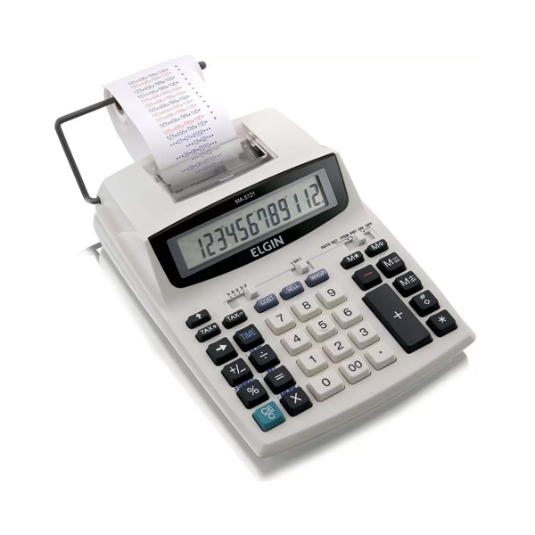 Calculadora De Mesa 12 Dígitos C/ Bobina Bivolt Elgin Ref. Ma 5121