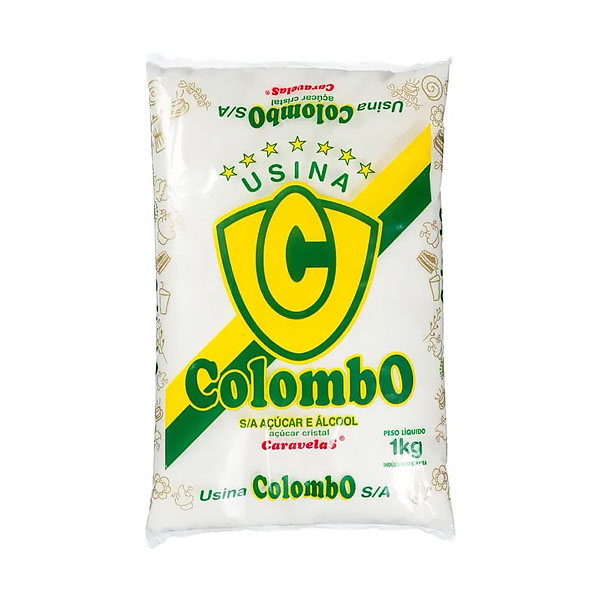 Açúcar Cristal 1kg Colombo Caravelas
