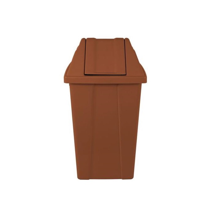 Lixeira 60L Tampa Basculante Marrom JSN Ref. Q60M