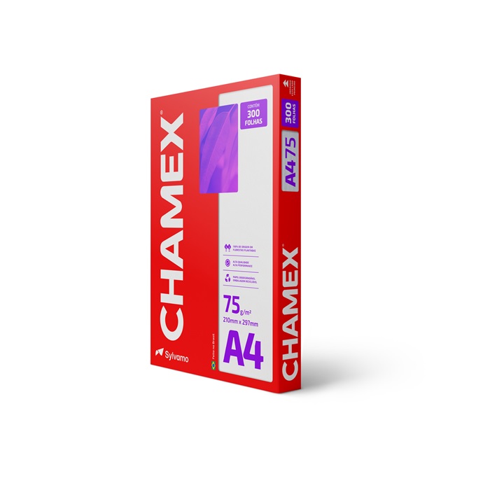 Papel Chamex 210X297 75G Branco A4 Pc C/300 Fls