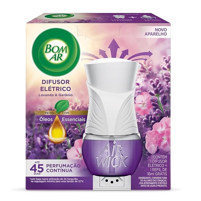 Aparelho Difusor Bom Ar Eletrico Lav E Ger C/Refil 16Ml