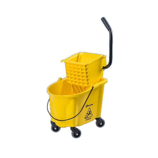 Balde Com Espremedor 28L Ação Lateral Amarelo Kunber Ref. 11102