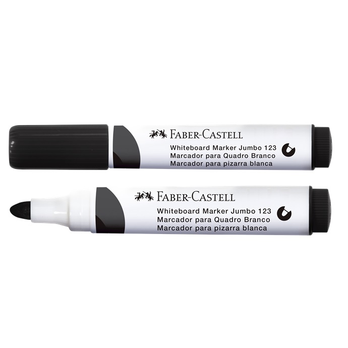 Marcador Para Quadro Branco Preto Faber-Castell Ref. Mqb/Pr