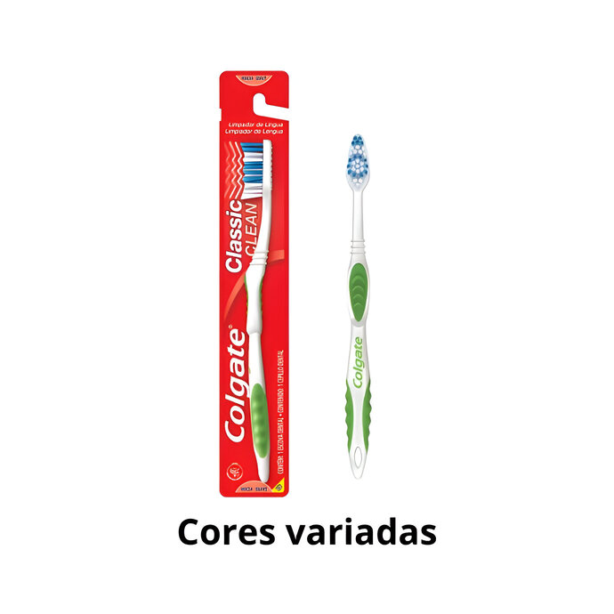 Escova Dental Classic Branca/Colorida Macia Colgate