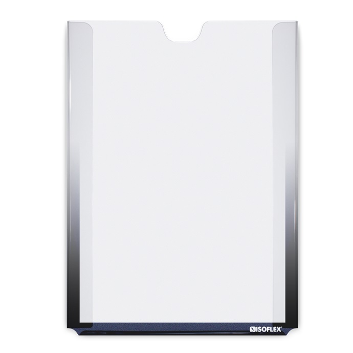 Suporte Para Porta Doc Cristal Com Borda Preta Adesivo KSVR-A4-AD Isoflex