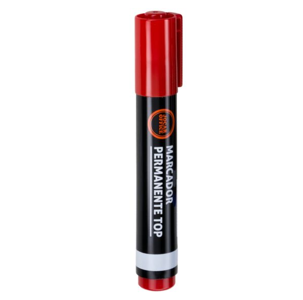 Marcador Permanente 5,00mm Ponta Chanfrada Vermelho Jocar Ref. 4687
