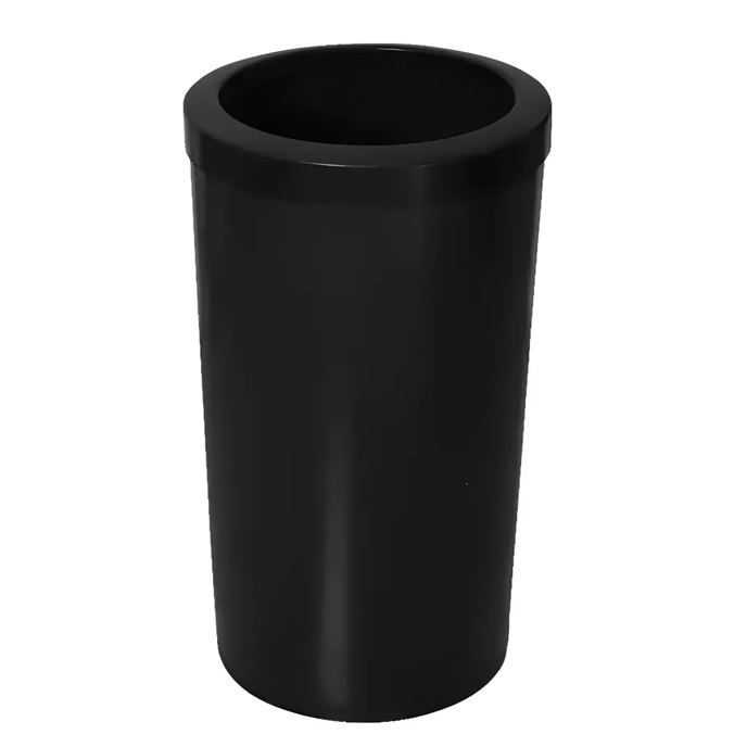 Lixeira 22L Redonda Preta C/ Aro Preto JSN Ref. CB39P