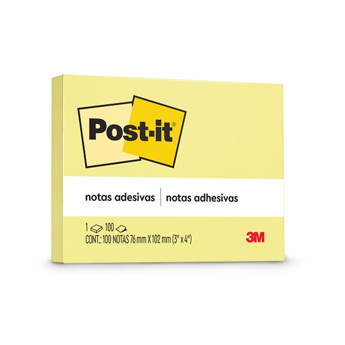 Post-it 76x102mm 1 Bloco Com 100 Fls. Amarelo 3M Ref. 657