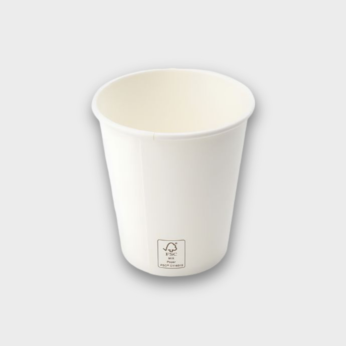 Copo De Papel 200ml C/ 50 UN Parede Simples Branco Poly