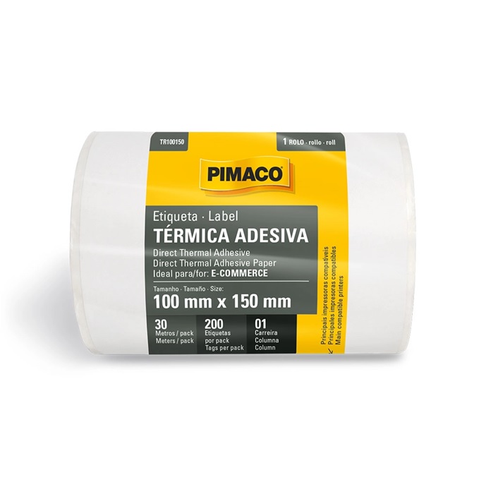 Etiqueta Pimaco Label Papel Térmica CR100150 100mmx150mm Ref. 970943 ( E-Comerce)