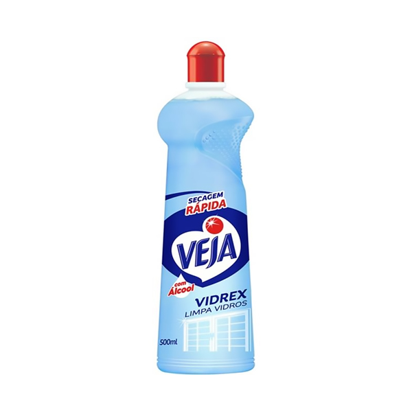 Limpa Vidros 500ml Vidrex Com Álcool Veja