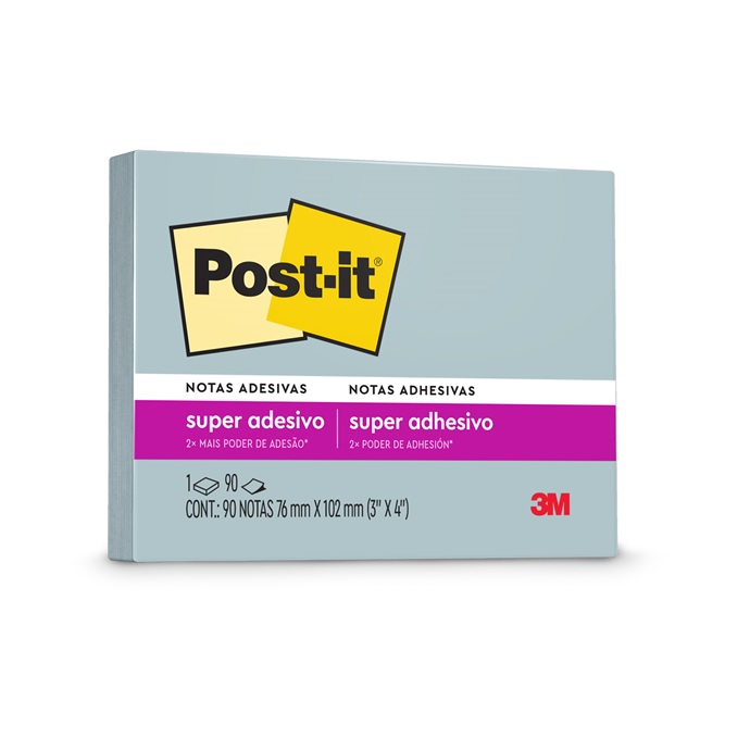 Post-it 76x102mm 1 Bloco Com 90 Fls. Azul 3M Ref. HB004310015