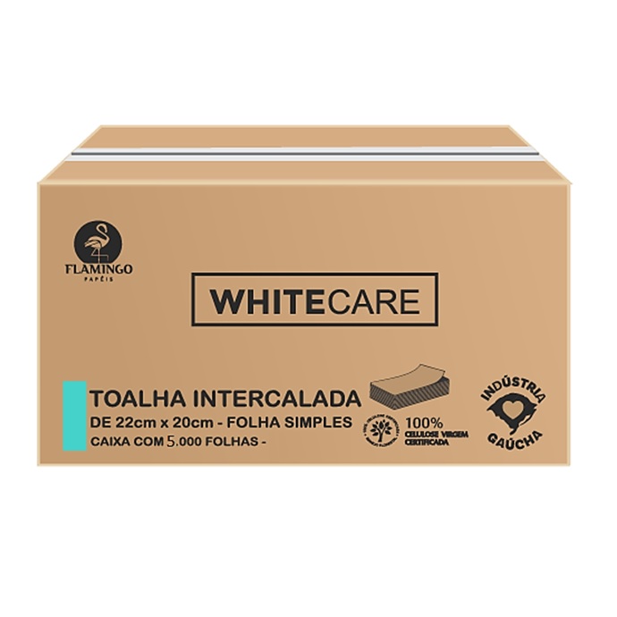 Papel Toalha Br Interfl Premium CX C/5000 Fl 2D 22X20 WHITECARE